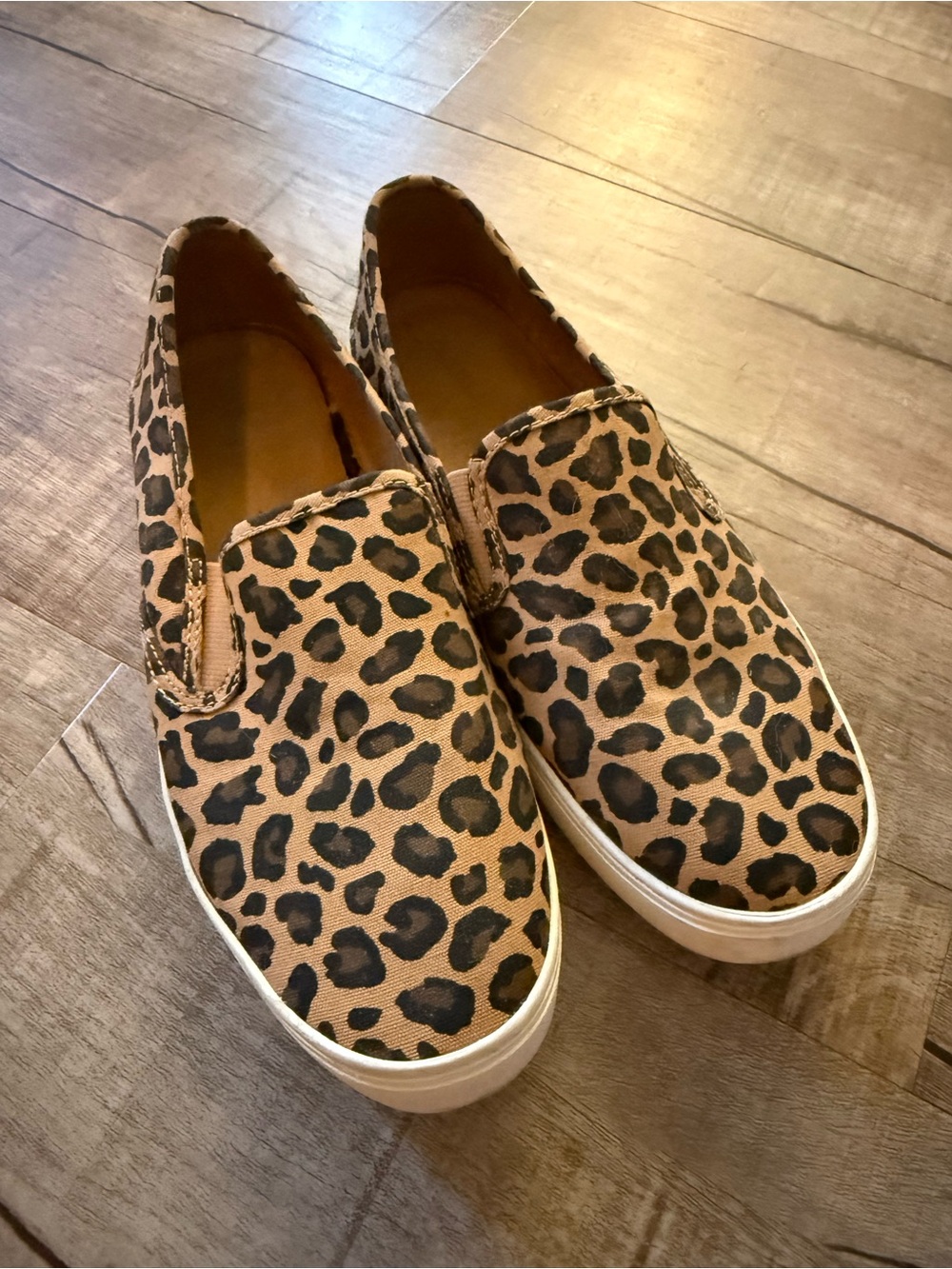 Old Navy Leopard Print Slip-On Sneakers - Tan and Black